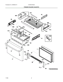 02 - Freezer Drawer, Baskets parts for Electrolux Refrigerator EI23BC60KS8A from AppliancePartsPros.com