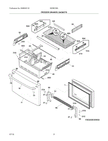 03 - Freezer Drawer, Baskets parts for Electrolux Refrigerator EI23BC65KS6 from AppliancePartsPros.com