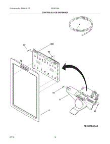 13 - Controls & Ice Dispenser parts for Electrolux Refrigerator EI23BC65KS6 from AppliancePartsPros.com
