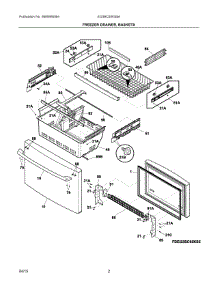 02 - Freezer Drawer, Baskets parts for Electrolux Refrigerator EI23BC65KS8A from AppliancePartsPros.com