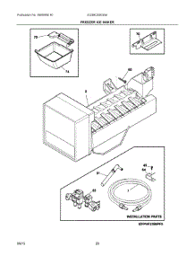 10 - Freezer Ice Maker parts for Electrolux Refrigerator EI23BC65KS9A from AppliancePartsPros.com