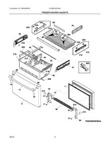02 - Freezer Drawer, Baskets parts for Electrolux Refrigerator EI23BC65KSAA from AppliancePartsPros.com