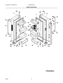 03 - Fresh Food Door parts for Electrolux Refrigerator EI23BC80KS4A from AppliancePartsPros.com