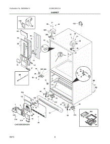 04 - Cabinet parts for Electrolux Refrigerator EI23BC80KS7A from AppliancePartsPros.com