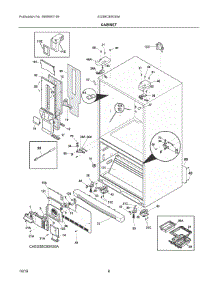 04 - Cabinet parts for Electrolux Refrigerator EI23BC80KS9A from AppliancePartsPros.com