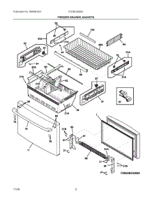 02 - Freezer Drawer, Baskets parts for Electrolux Refrigerator EI23BC82SS0 from AppliancePartsPros.com