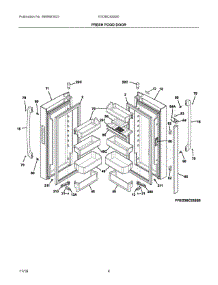 03 - Fresh Food Door parts for Electrolux Refrigerator EI23BC82SS0 from AppliancePartsPros.com