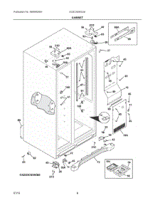 04 - Cabinet parts for Electrolux Refrigerator EI23CS35KS3A from AppliancePartsPros.com