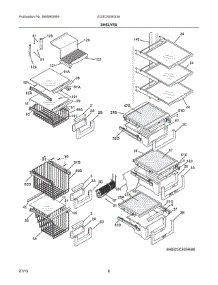 05 - Shelves parts for Electrolux Refrigerator EI23CS35KS3A from AppliancePartsPros.com