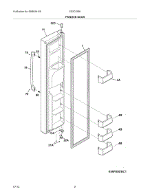 03 - Freezer Door parts for Electrolux Refrigerator EI23CS35KW2 from AppliancePartsPros.com