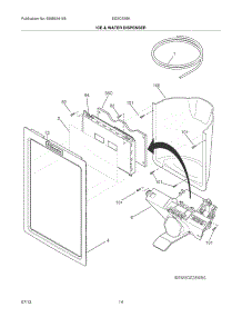 15 - Ice & Water Dispenser parts for Electrolux Refrigerator EI23CS35KW2 from AppliancePartsPros.com