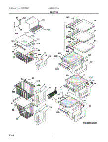 05 - Shelves parts for Electrolux Refrigerator EI23CS65KS3A from AppliancePartsPros.com