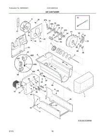 09 - Ice Container parts for Electrolux Refrigerator EI23CS65KS3A from AppliancePartsPros.com