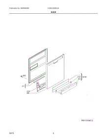 03 - Door parts for Electrolux Dishwasher EI24CD35RS3A from AppliancePartsPros.com