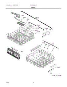 07 - Racks parts for Electrolux Dishwasher EI24ID30QB0A from AppliancePartsPros.com