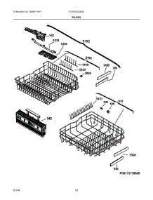 07 - Racks parts for Electrolux Dishwasher EI24ID30QB3B from AppliancePartsPros.com