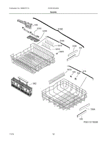 07 - Racks parts for Electrolux Dishwasher EI24ID30QS0A from AppliancePartsPros.com