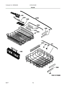 07 - Racks parts for Electrolux Dishwasher EI24ID30QS5B from AppliancePartsPros.com