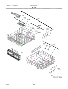 07 - Racks parts for Electrolux Dishwasher EI24ID30QW0A from AppliancePartsPros.com