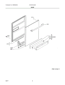 03 - Door parts for Electrolux Dishwasher EI24ID50QS4B from AppliancePartsPros.com