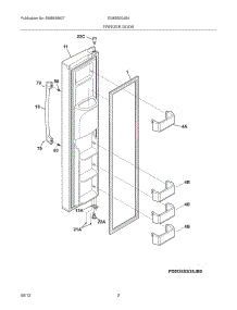 03 - Freezer Door parts for Electrolux Refrigerator EI26SS30JS4 from AppliancePartsPros.com
