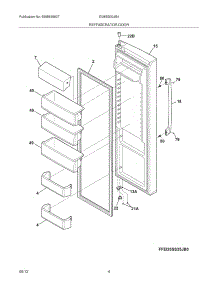 05 - Refrigerator Door parts for Electrolux Refrigerator EI26SS30JS4 from AppliancePartsPros.com