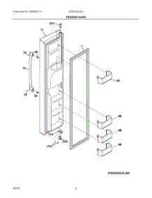 02 - Freezer Door parts for Electrolux Refrigerator EI26SS30JS5 from AppliancePartsPros.com