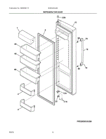 03 - Refrigerator Door parts for Electrolux Refrigerator EI26SS30JS5 from AppliancePartsPros.com