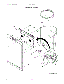 08 - Ice & Water Dispenser parts for Electrolux Refrigerator EI26SS30JS5 from AppliancePartsPros.com