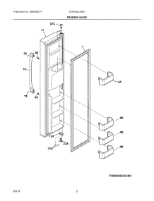 02 - Freezer Door parts for Electrolux Refrigerator EI26SS30JS6A from AppliancePartsPros.com