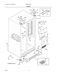 04 - Cabinet parts for Electrolux Refrigerator EI26SS30JS6A from AppliancePartsPros.com