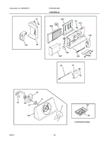06 - Controls parts for Electrolux Refrigerator EI26SS30JS6A from AppliancePartsPros.com