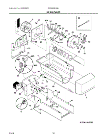 09 - Ice Container parts for Electrolux Refrigerator EI26SS30JS6A from AppliancePartsPros.com