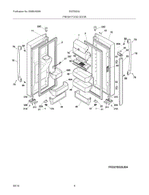 05 - Fresh Food Doors parts for Electrolux Refrigerator EI27BS26JSD from AppliancePartsPros.com