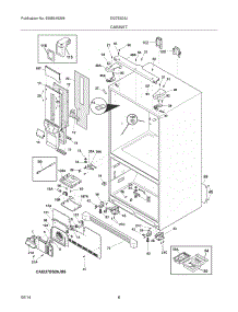 07 - Cabinet parts for Electrolux Refrigerator EI27BS26JSD from AppliancePartsPros.com