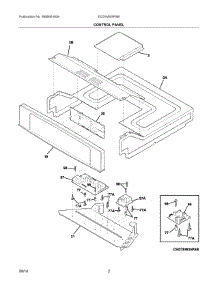 02 - Control Panel parts for Electrolux Oven EI27EW35PSB from AppliancePartsPros.com