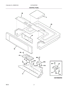 02 - Control Panel parts for Electrolux Oven EI27EW45PSB from AppliancePartsPros.com