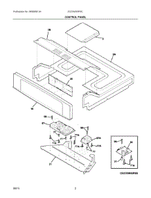 02 - Control Panel parts for Electrolux Oven EI27EW45PSC from AppliancePartsPros.com