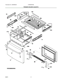 02 - Freezer Drawer, Baskets parts for Electrolux Refrigerator EI28BS65KS9 from AppliancePartsPros.com