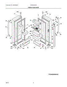 03 - Fresh Food Door parts for Electrolux Refrigerator EI28BS65KS9 from AppliancePartsPros.com