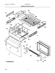 02 - Freezer Drawer, Baskets parts for Electrolux Refrigerator EI28BS65KSBA from AppliancePartsPros.com