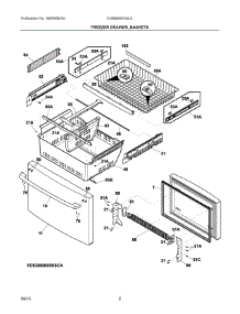 02 - Freezer Drawer, Baskets parts for Electrolux Refrigerator EI28BS65KSCA from AppliancePartsPros.com