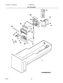 08 - Ice Container parts for Electrolux Refrigerator EI28BS65KSCA from AppliancePartsPros.com