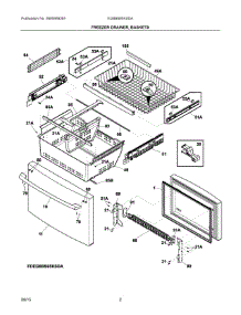 02 - Freezer Drawer, Baskets parts for Electrolux Refrigerator EI28BS65KSDA from AppliancePartsPros.com