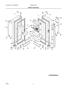 03 - Fresh Food Door parts for Electrolux Refrigerator EI28BS65KSDA from AppliancePartsPros.com