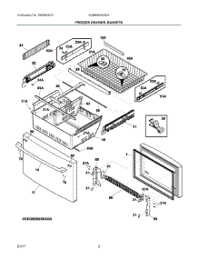 02 - Freezer Drawer, Baskets parts for Electrolux Refrigerator EI28BS65KSEA from AppliancePartsPros.com