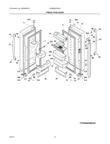 03 - Fresh Food Door parts for Electrolux Refrigerator EI28BS65KSEA from AppliancePartsPros.com