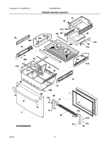 02 - Freezer Drawer, Baskets parts for Electrolux Refrigerator EI28BS80KS4A from AppliancePartsPros.com