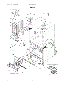 04 - Cabinet parts for Electrolux Refrigerator EI28BS80KS4A from AppliancePartsPros.com