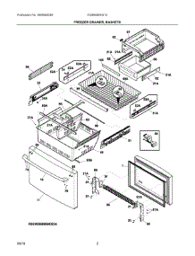 02 - Freezer Drawer, Baskets parts for Electrolux Refrigerator EI28BS80KS7A from AppliancePartsPros.com